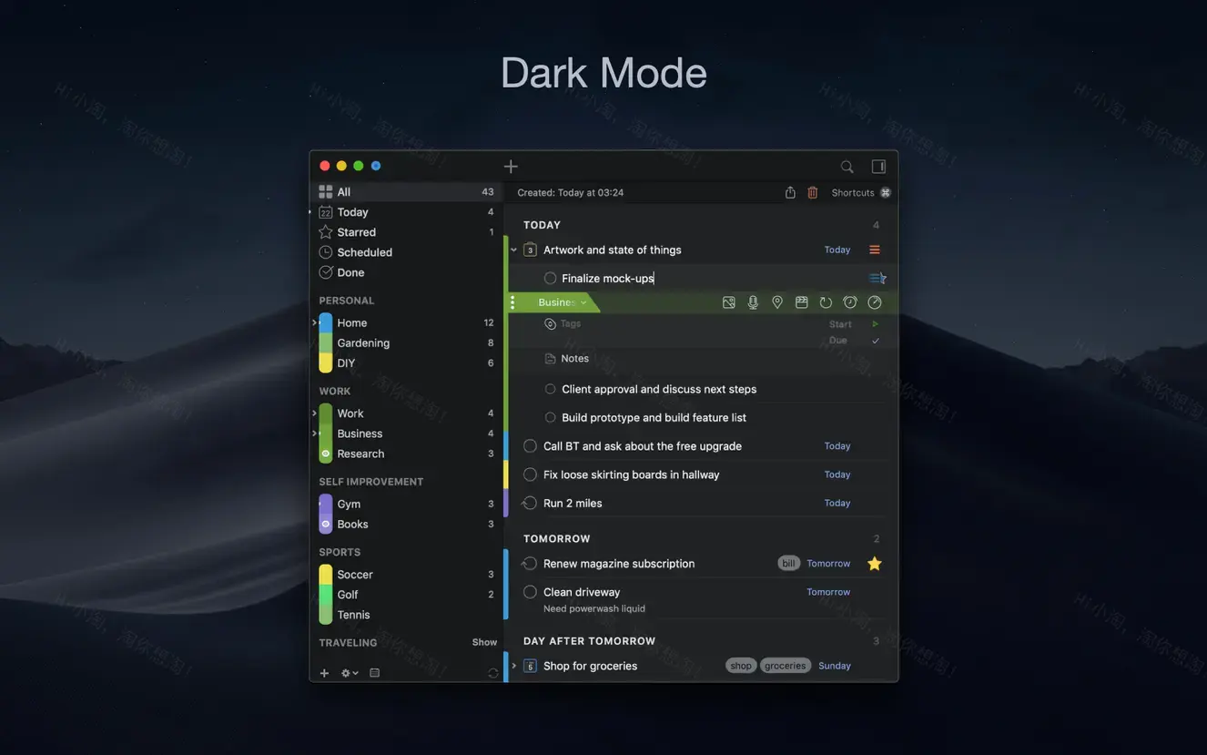 2Do For Mac v2.8.6 待办事项管理器中文版